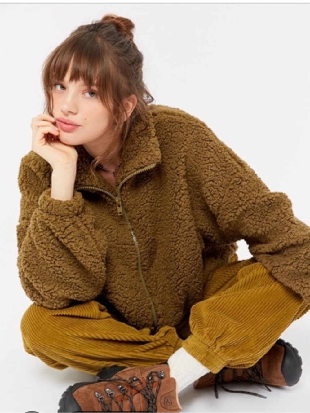 Urban Outfitters Oversized Faux Fur Zip Up Jacket